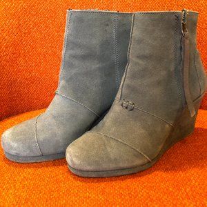 Toms Wedge Booties Size 6.5
